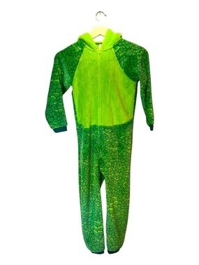 Saint Eve kids Boy’s Dinosaur Sleeper Unionsuit Pajamas Costume  Small 7/8